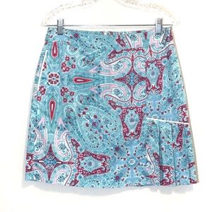 Peter Millar Golf Skirt Skort Blue Paisley size 4